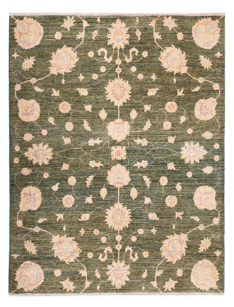 Ziegler Tæppe - Moderne - 200 x 151 cm - olivengrøn