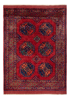 Afghansk tæppe - Kunduz - 199 x 149 cm - rød