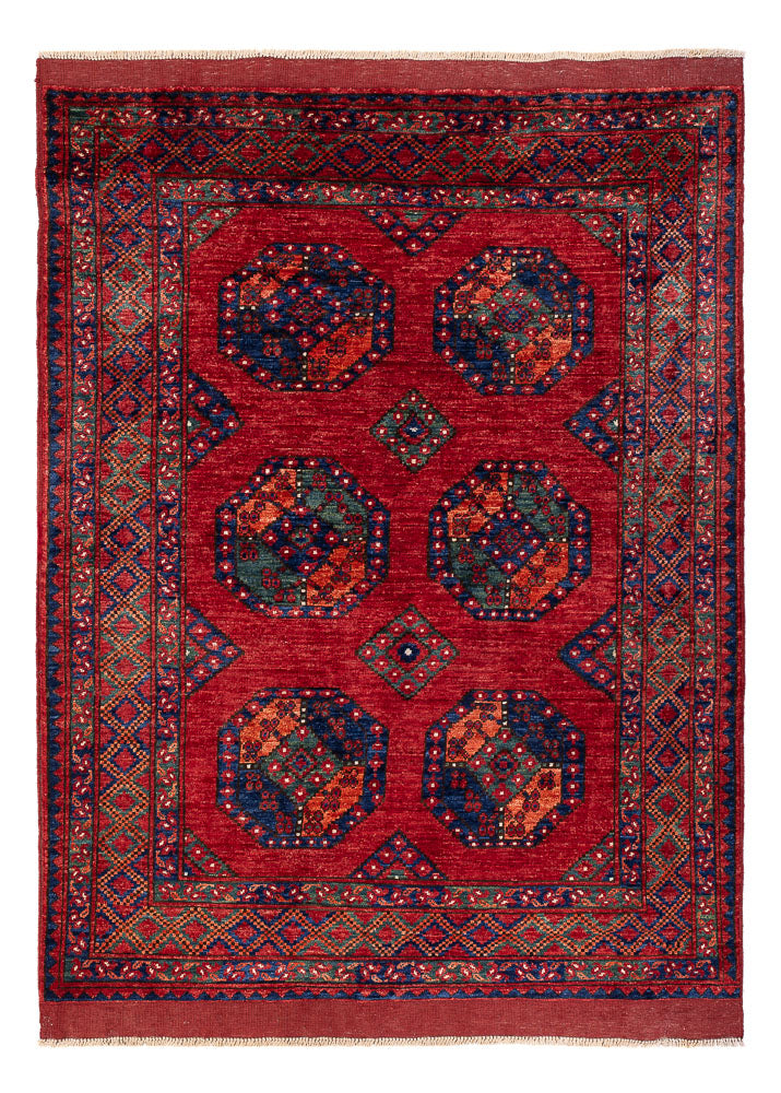 Afghansk tæppe - Kunduz - 199 x 149 cm - rød