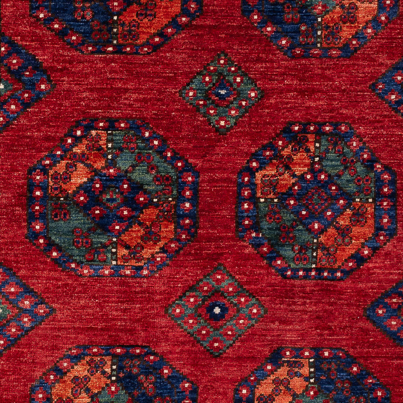 Afghansk tæppe - Kunduz - 199 x 149 cm - rød