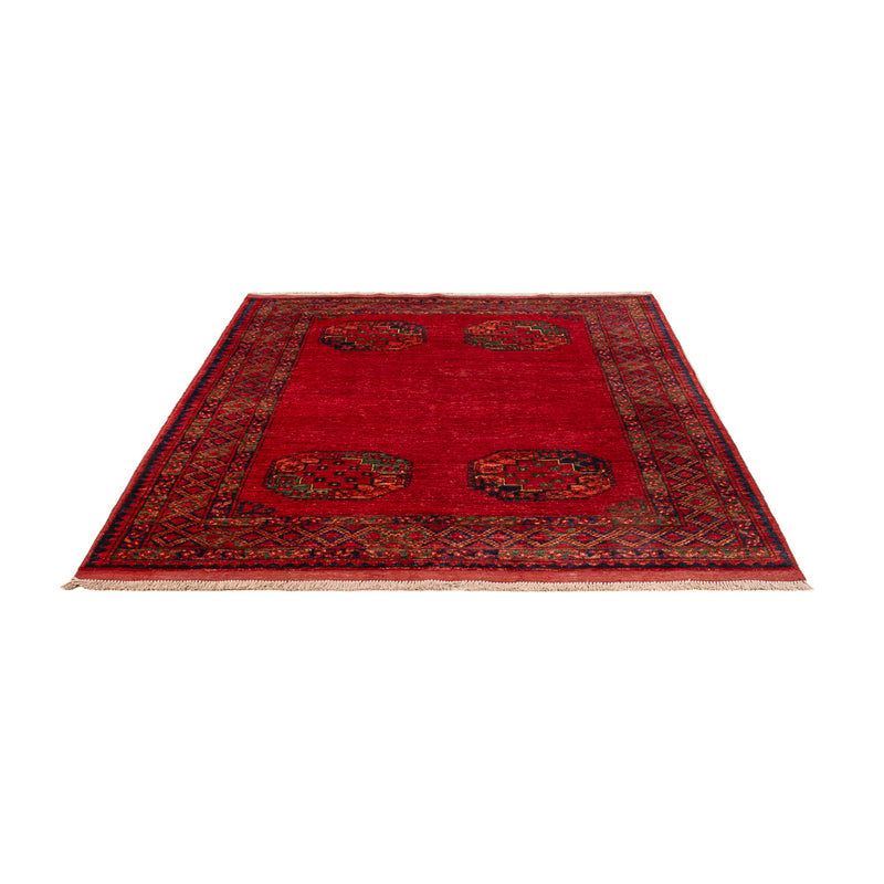 Afghansk tæppe - Kunduz - 205 x 158 cm - rød