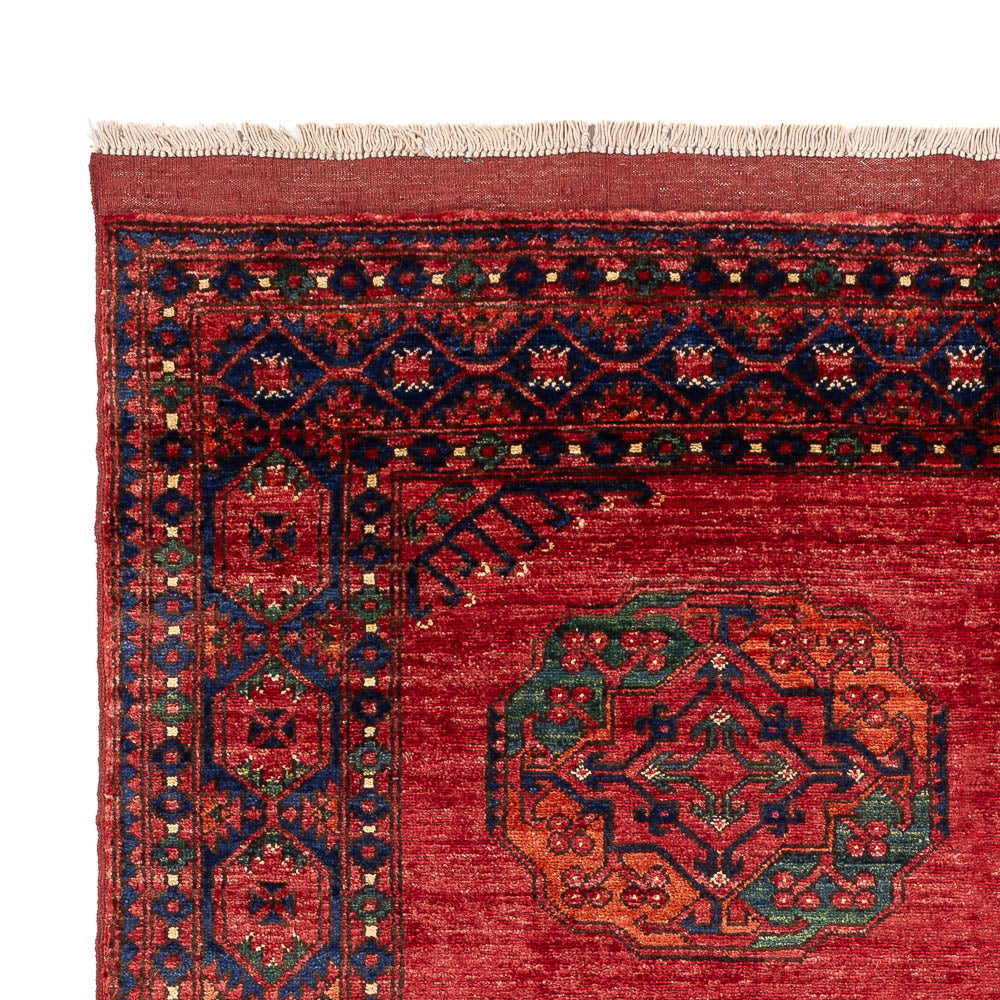 Afghansk tæppe - Kunduz - 215 x 156 cm - rød