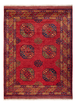 Afghansk tæppe - Kunduz - 197 x 154 cm - rød