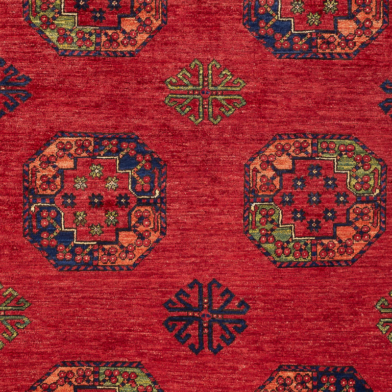 Afghansk tæppe - Kunduz - 197 x 154 cm - rød