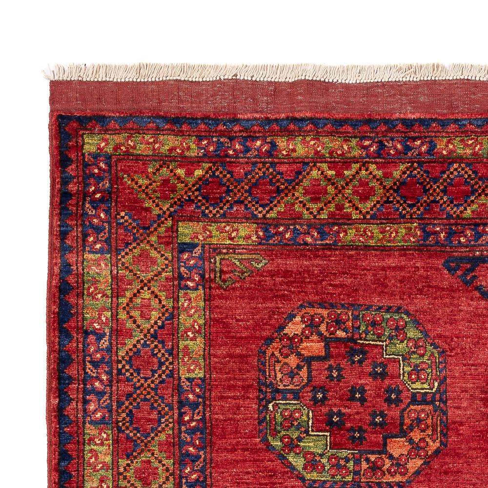 Afghansk tæppe - Kunduz - 197 x 154 cm - rød