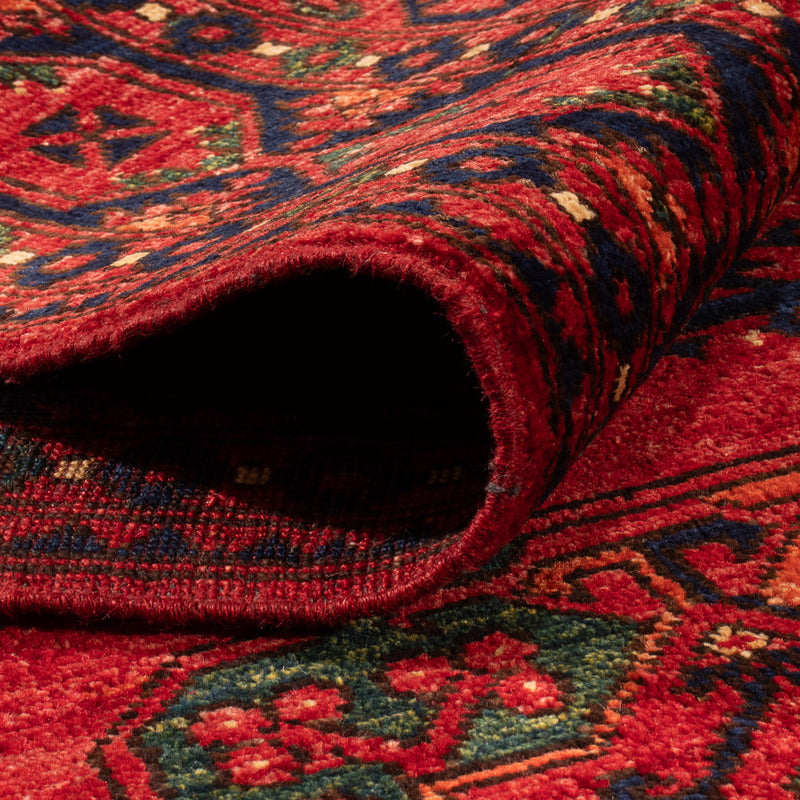 Afghansk tæppe - Kunduz - 200 x 155 cm - rød