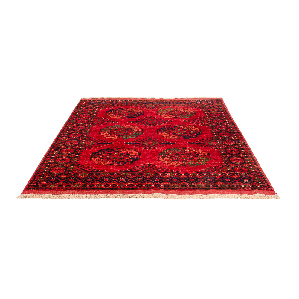 Afghansk tæppe - Kunduz - 200 x 155 cm - rød