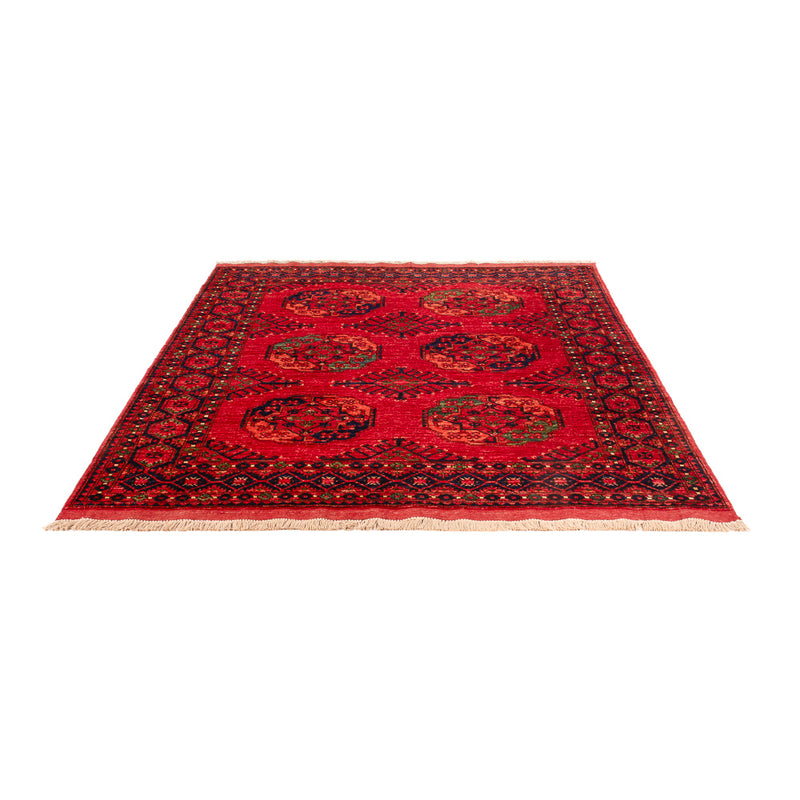 Afghansk tæppe - Kunduz - 200 x 155 cm - rød