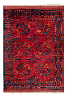 Afghansk tæppe - Kunduz - 205 x 153 cm - rød