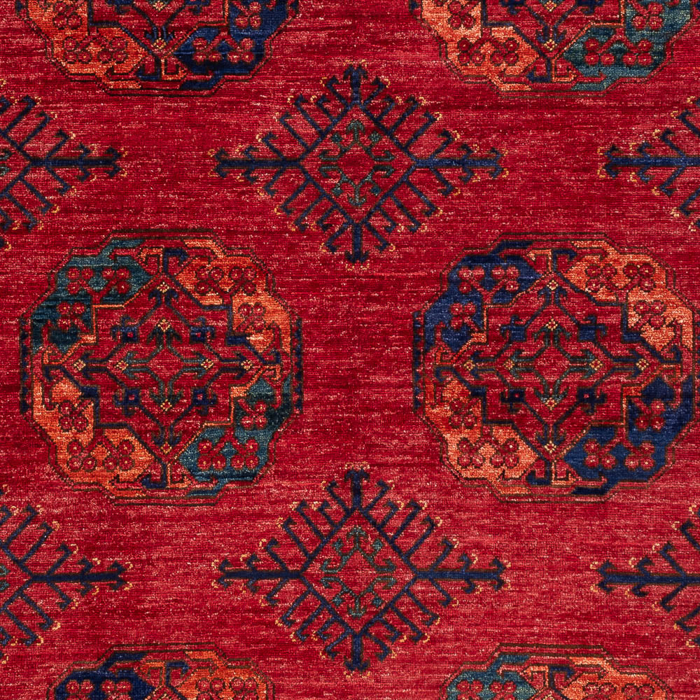 Afghansk tæppe - Kunduz - 205 x 153 cm - rød