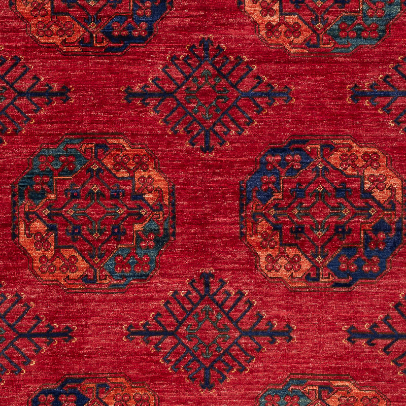Afghansk tæppe - Kunduz - 205 x 153 cm - rød