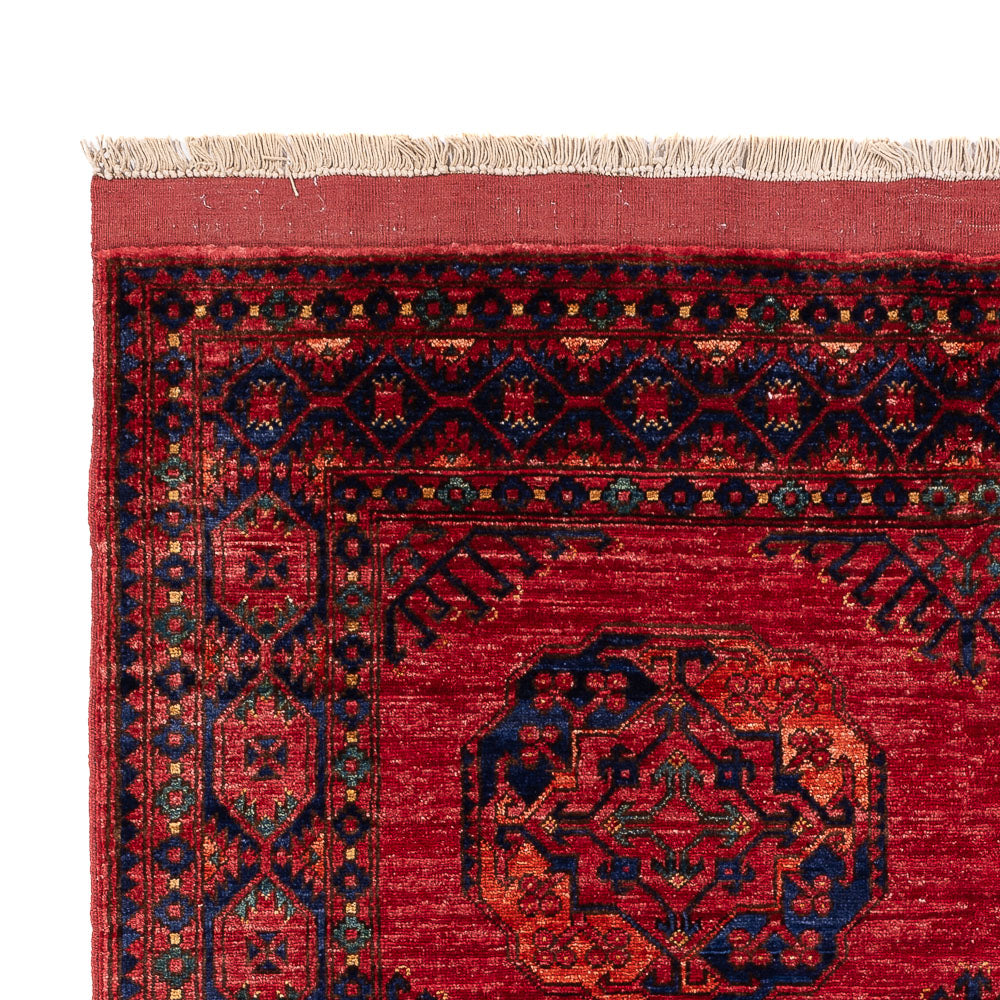 Afghansk tæppe - Kunduz - 205 x 153 cm - rød