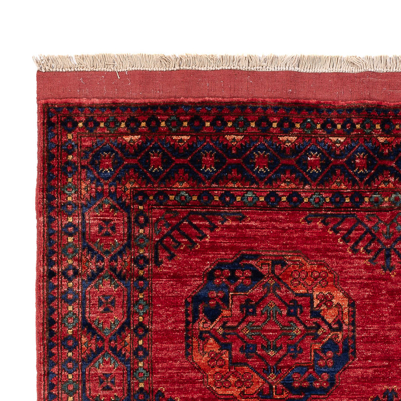 Afghansk tæppe - Kunduz - 205 x 153 cm - rød