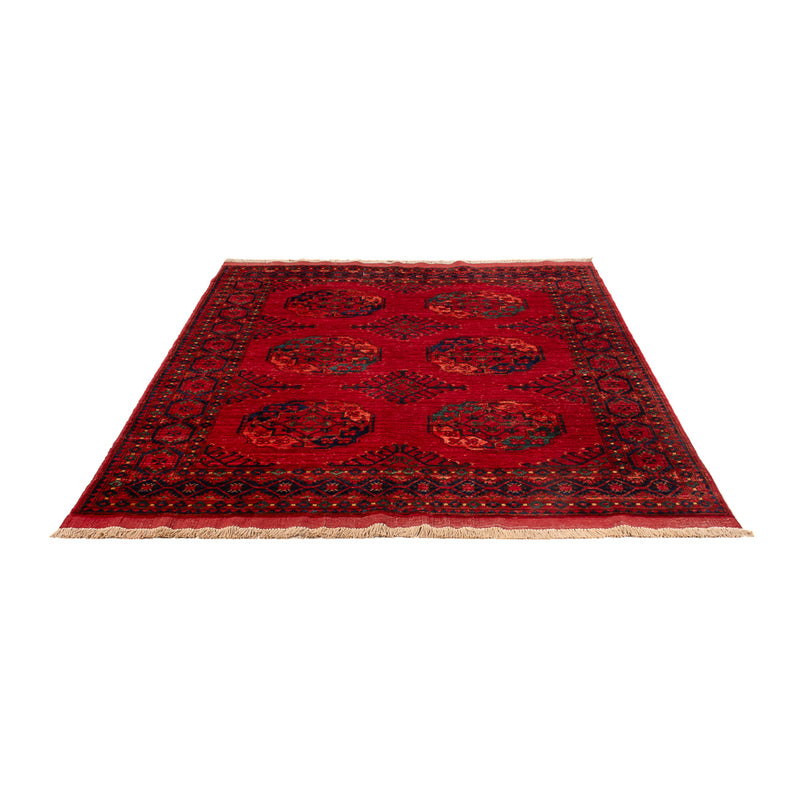 Afghansk tæppe - Kunduz - 205 x 153 cm - rød