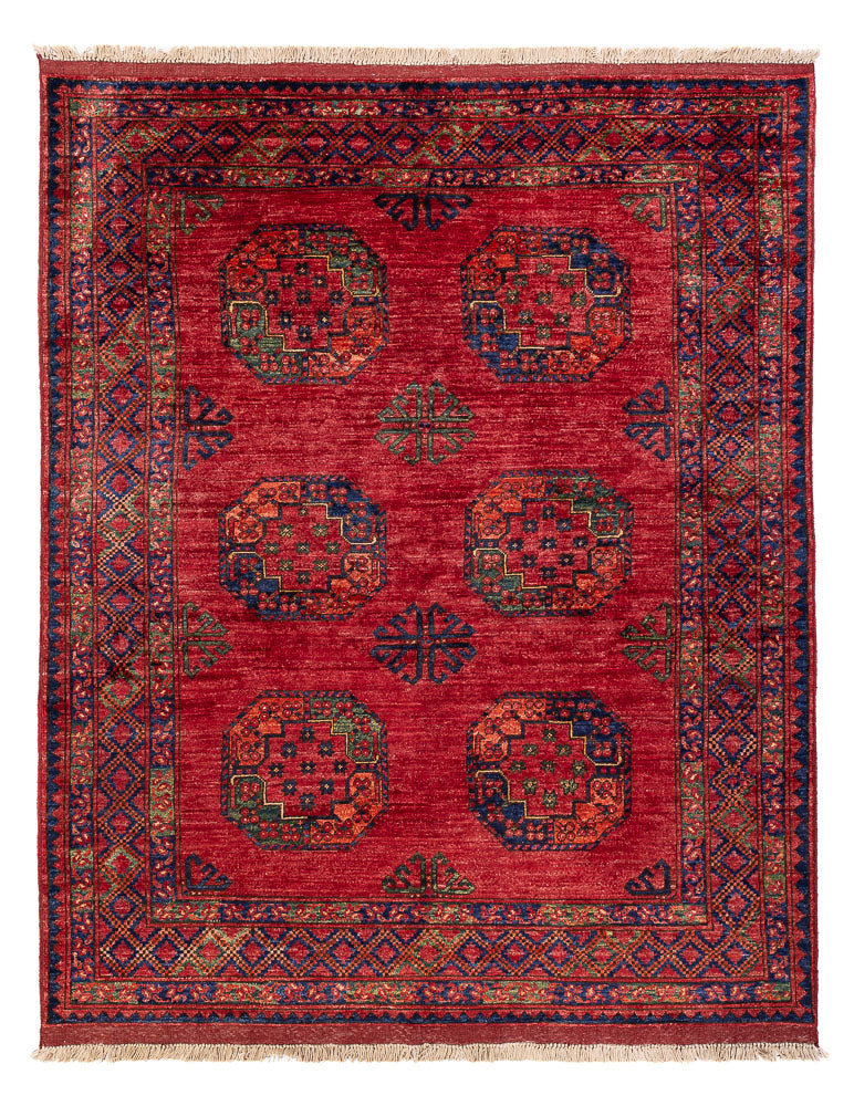 Afghansk tæppe - Kunduz - 194 x 156 cm - rød