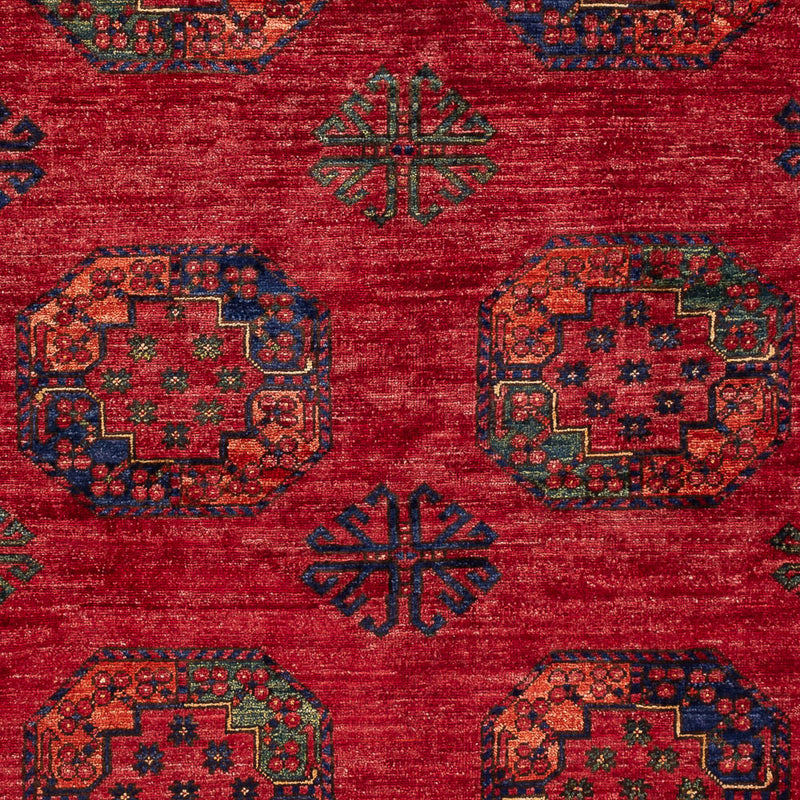 Afghansk tæppe - Kunduz - 194 x 156 cm - rød