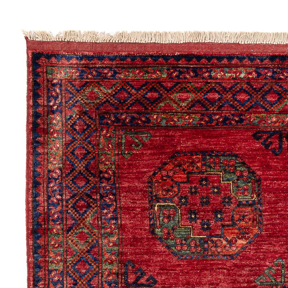 Afghansk tæppe - Kunduz - 194 x 156 cm - rød