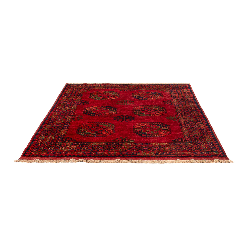 Afghansk tæppe - Kunduz - 194 x 156 cm - rød
