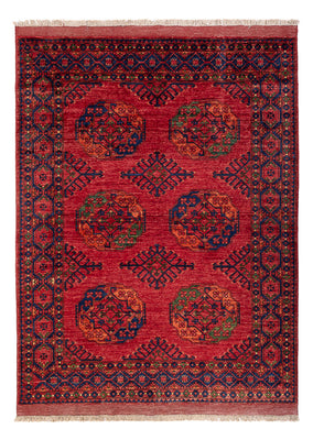 Afghansk tæppe - Kunduz - 204 x 151 cm - rød