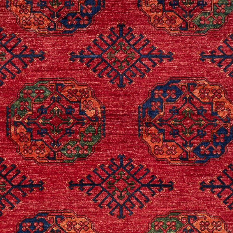 Afghansk tæppe - Kunduz - 204 x 151 cm - rød