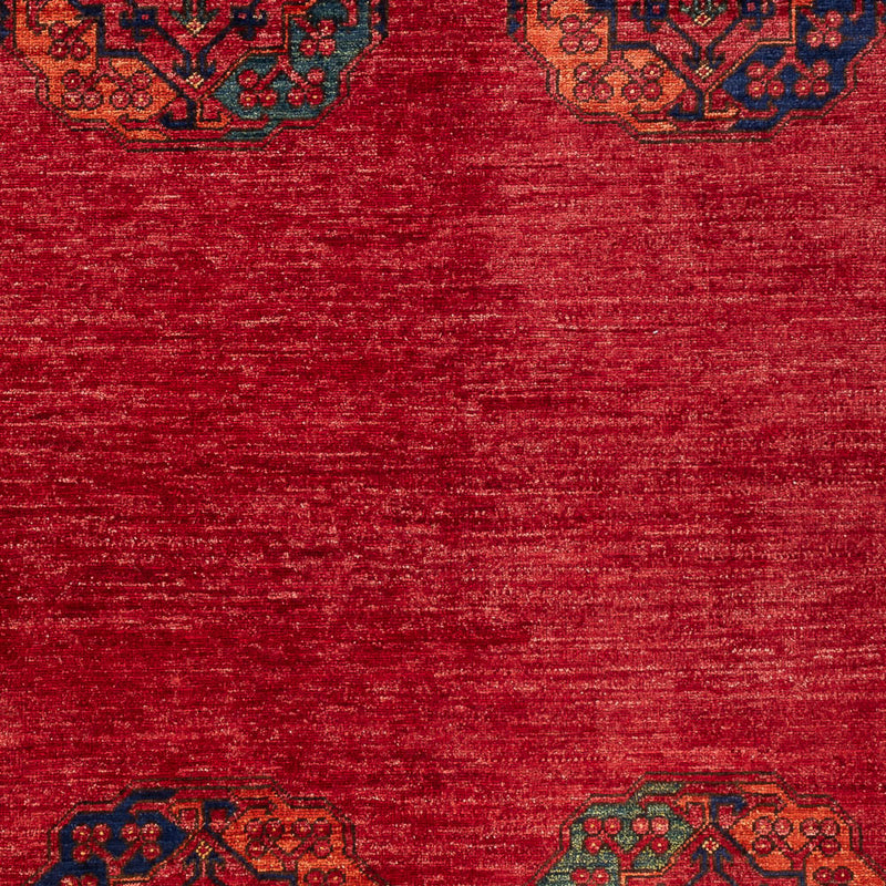 Afghansk tæppe - Kunduz - 198 x 155 cm - rød