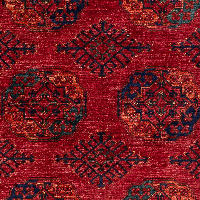 Afghansk tæppe - Kunduz - 200 x 155 cm - rød