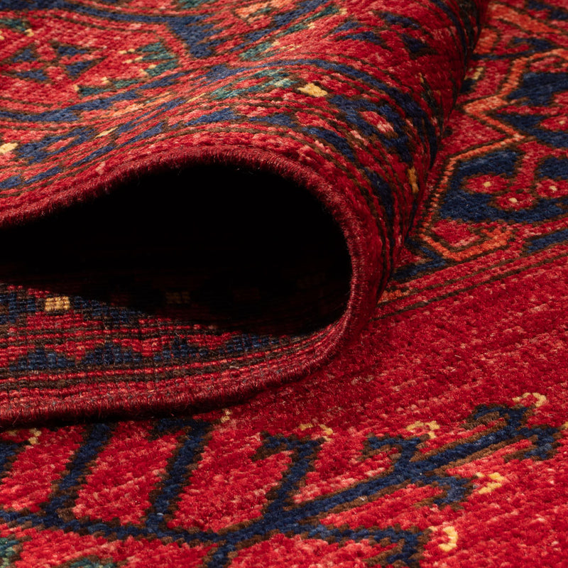 Afghansk tæppe - Kunduz - 200 x 155 cm - rød