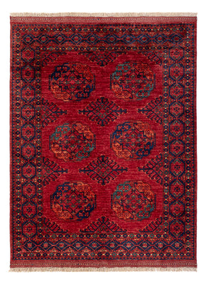 Afghansk tæppe - Kunduz - 200 x 155 cm - rød