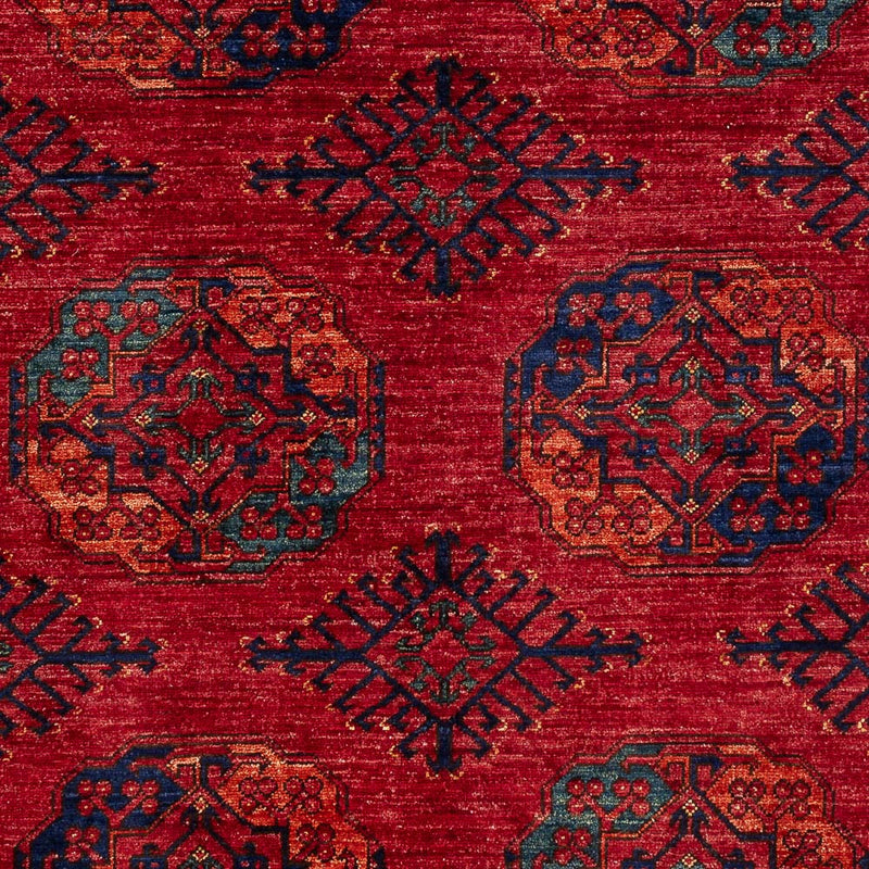 Afghansk tæppe - Kunduz - 200 x 155 cm - rød