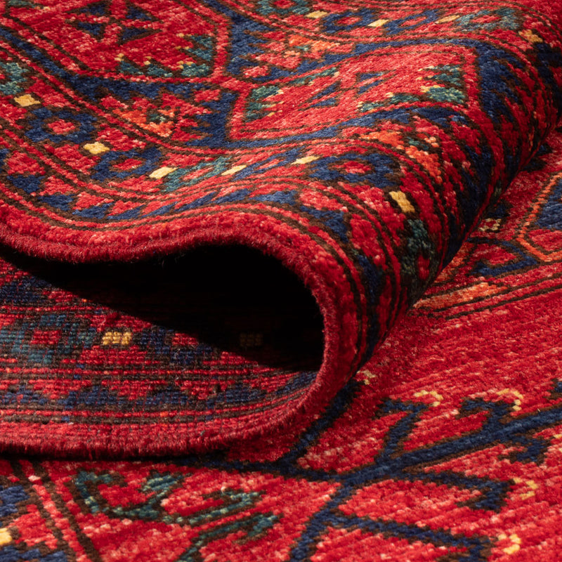 Afghansk tæppe - Kunduz - 200 x 155 cm - rød