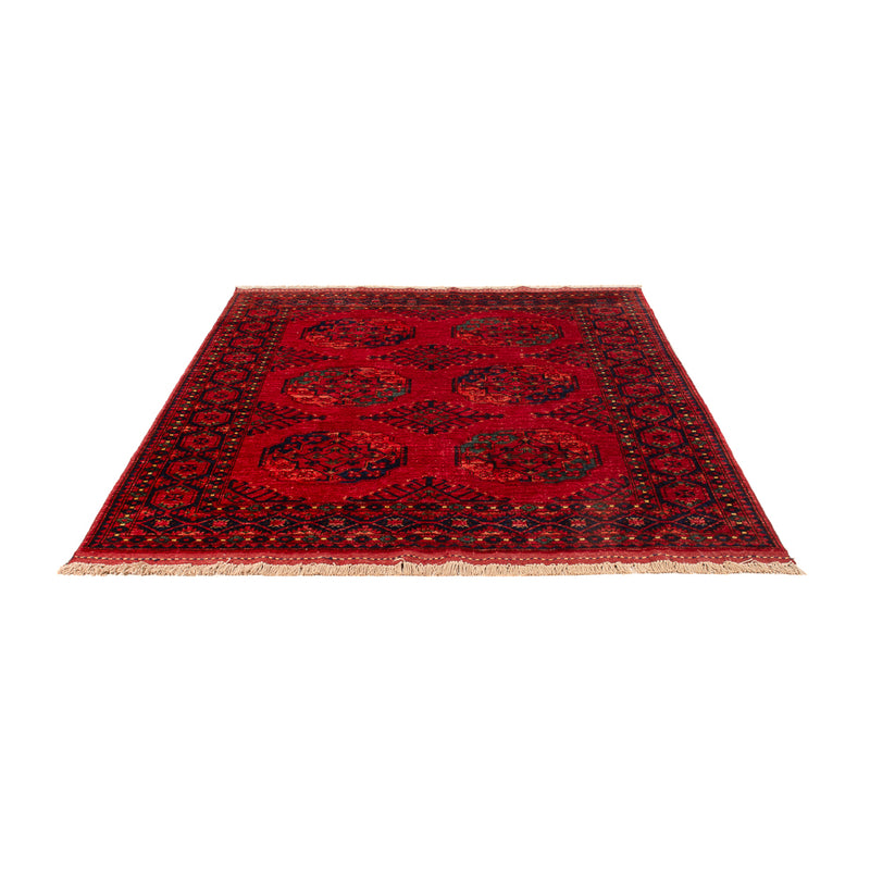 Afghansk tæppe - Kunduz - 200 x 155 cm - rød