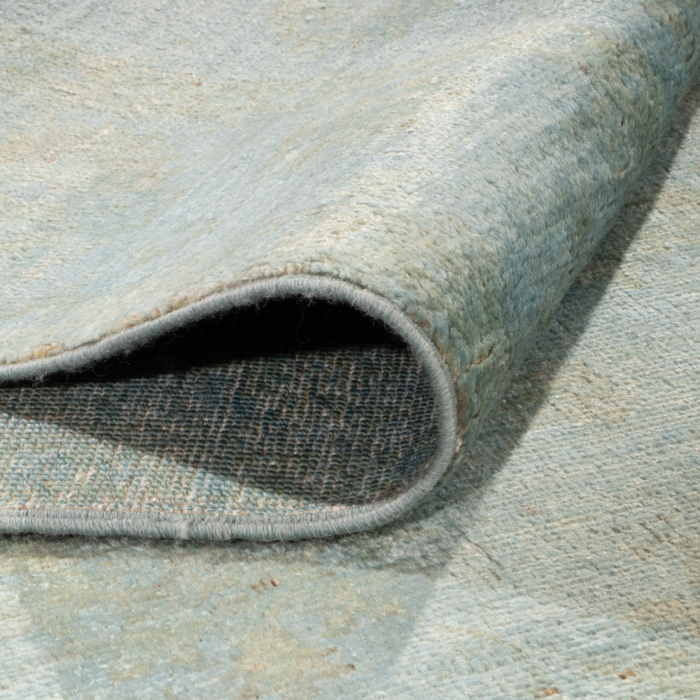 Ziegler Tæppe - Moderne - Vintage / farvet - 194 x 149 cm - lyseblå