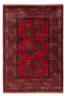 Afghansk tæppe - 179 x 123 cm - rød