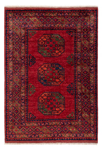 Afghansk tæppe - 179 x 123 cm - rød