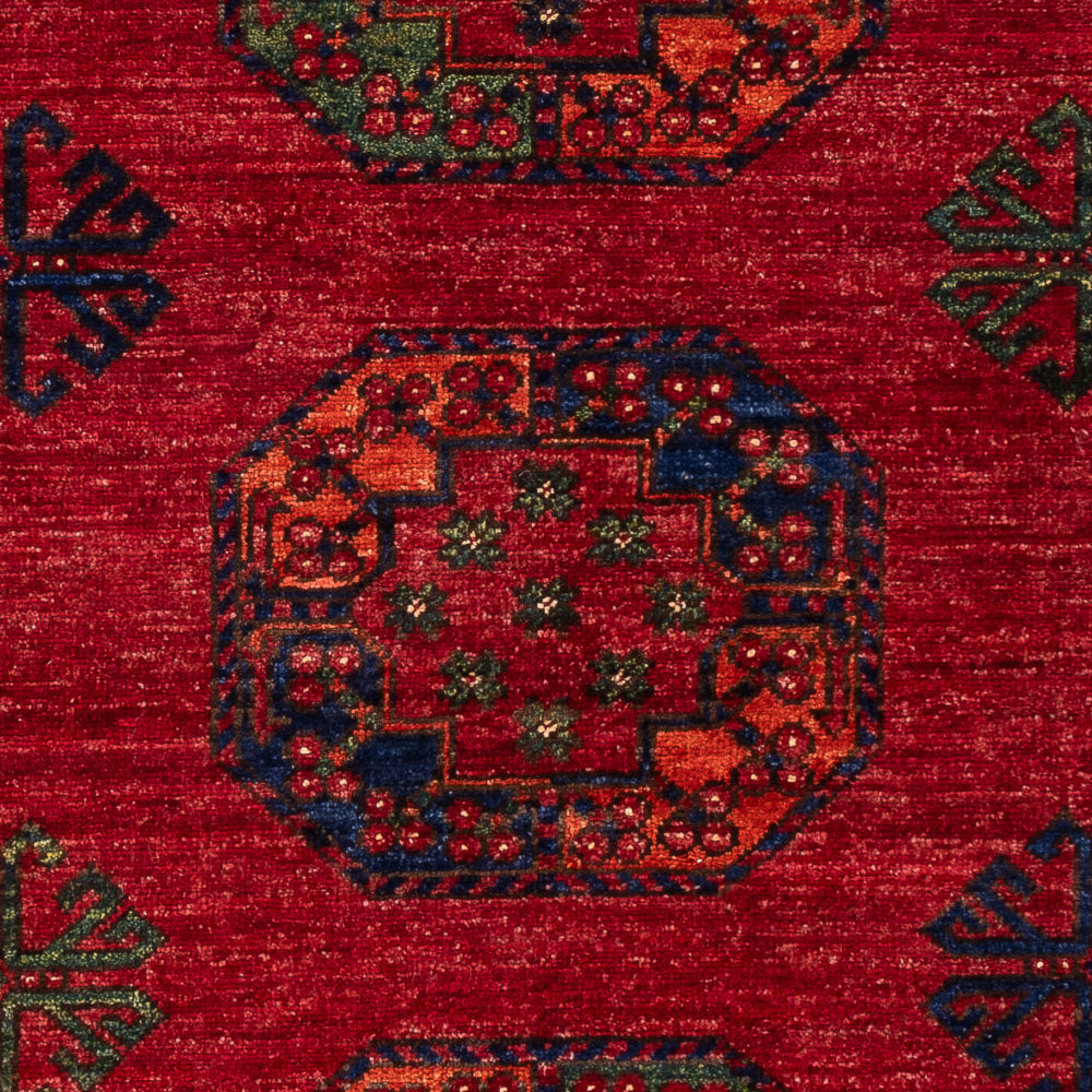 Afghansk tæppe - 179 x 123 cm - rød