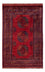 Afghansk tæppe - 182 x 120 cm - rød