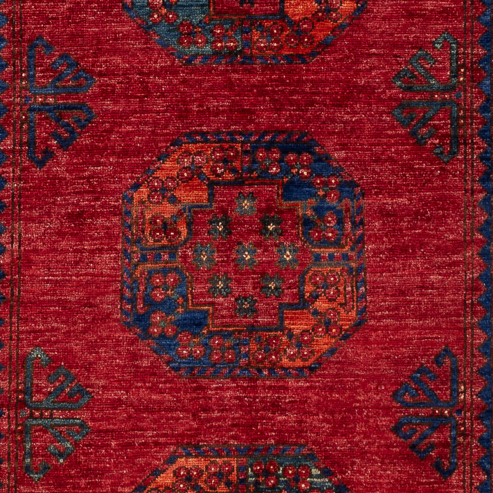 Afghansk tæppe - 182 x 120 cm - rød