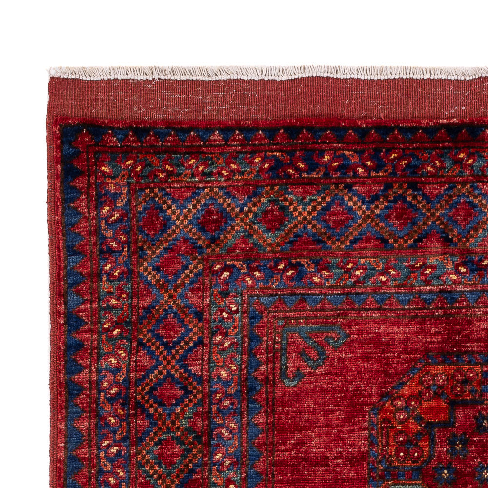 Afghansk tæppe - 182 x 120 cm - rød