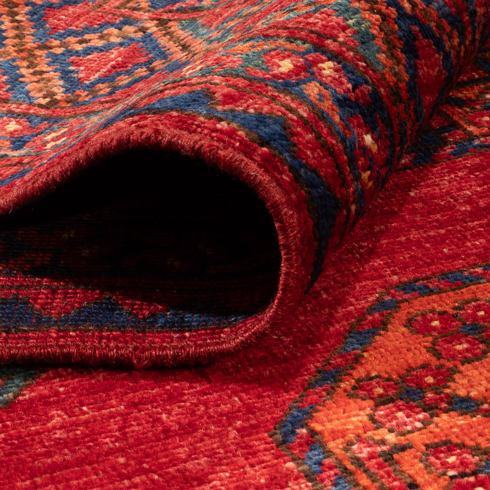 Afghansk tæppe - 182 x 120 cm - rød