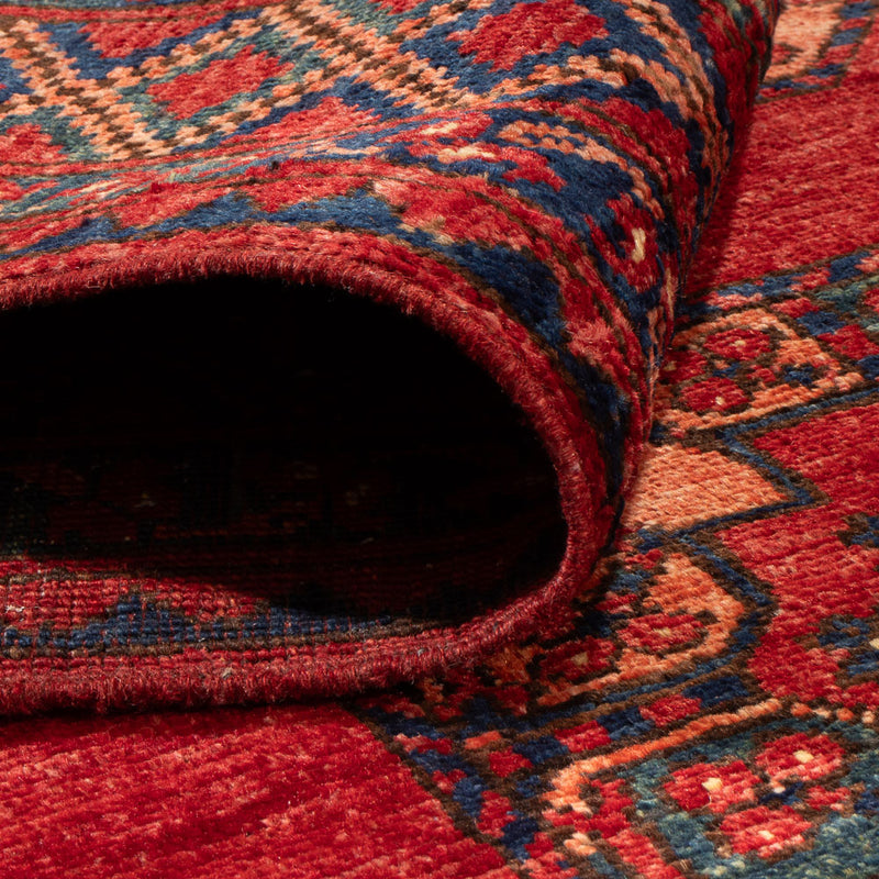 Afghansk tæppe - 181 x 124 cm - rød