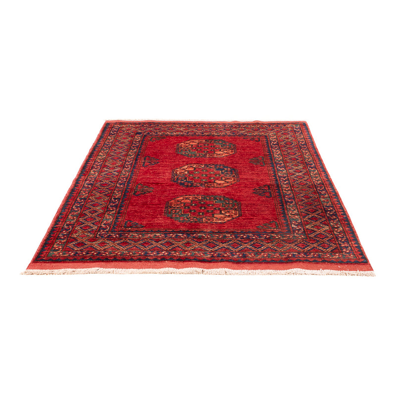 Afghansk tæppe - 181 x 124 cm - rød