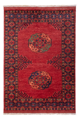 Afghansk tæppe - 181 x 122 cm - rød