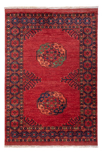 Afghansk tæppe - 181 x 122 cm - rød