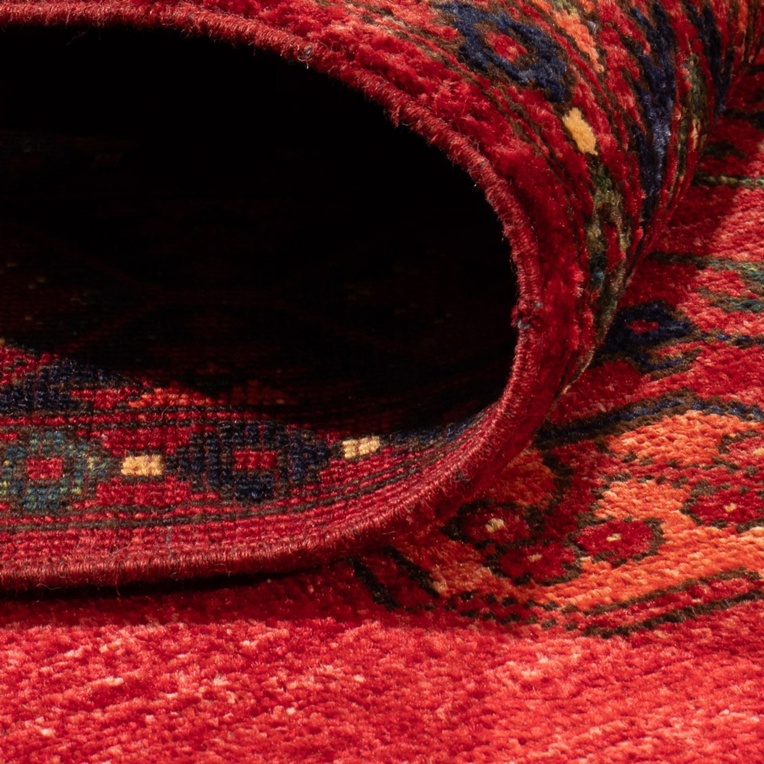 Afghansk tæppe - 181 x 122 cm - rød