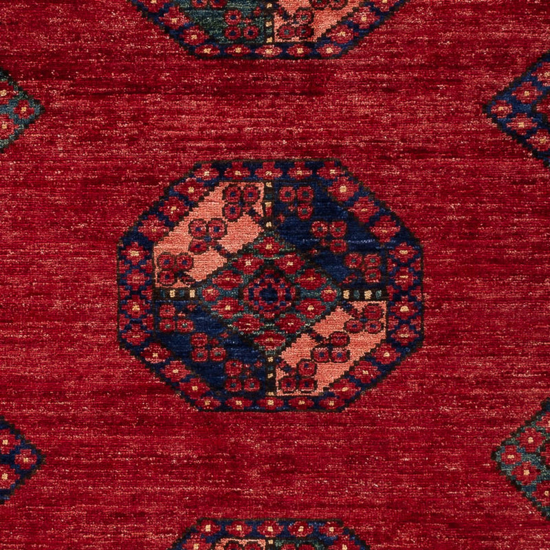 Afghansk tæppe - 179 x 124 cm - rød