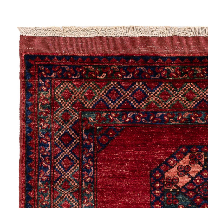 Afghansk tæppe - 179 x 124 cm - rød