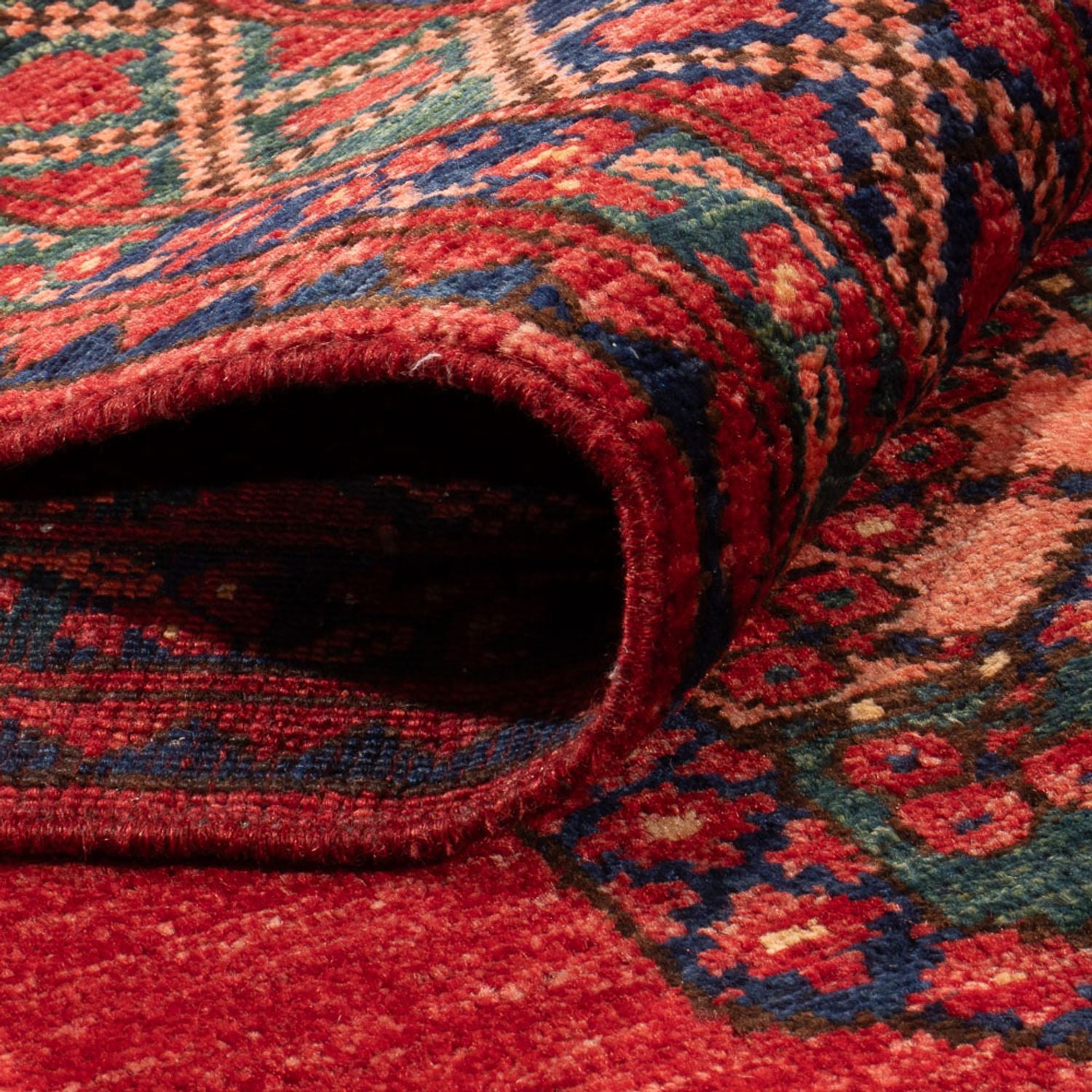 Afghansk tæppe - 179 x 124 cm - rød