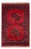 Afghansk tæppe - 188 x 123 cm - rød