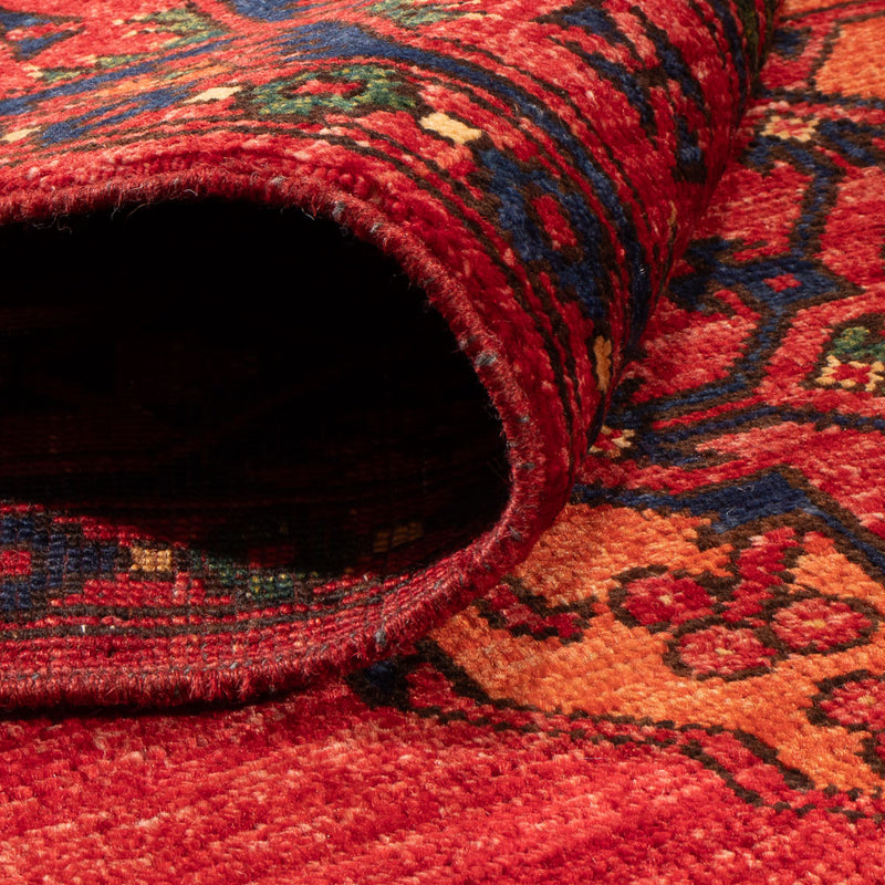 Afghansk tæppe - 188 x 123 cm - rød