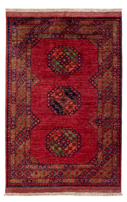 Afghansk tæppe - 180 x 121 cm - rød